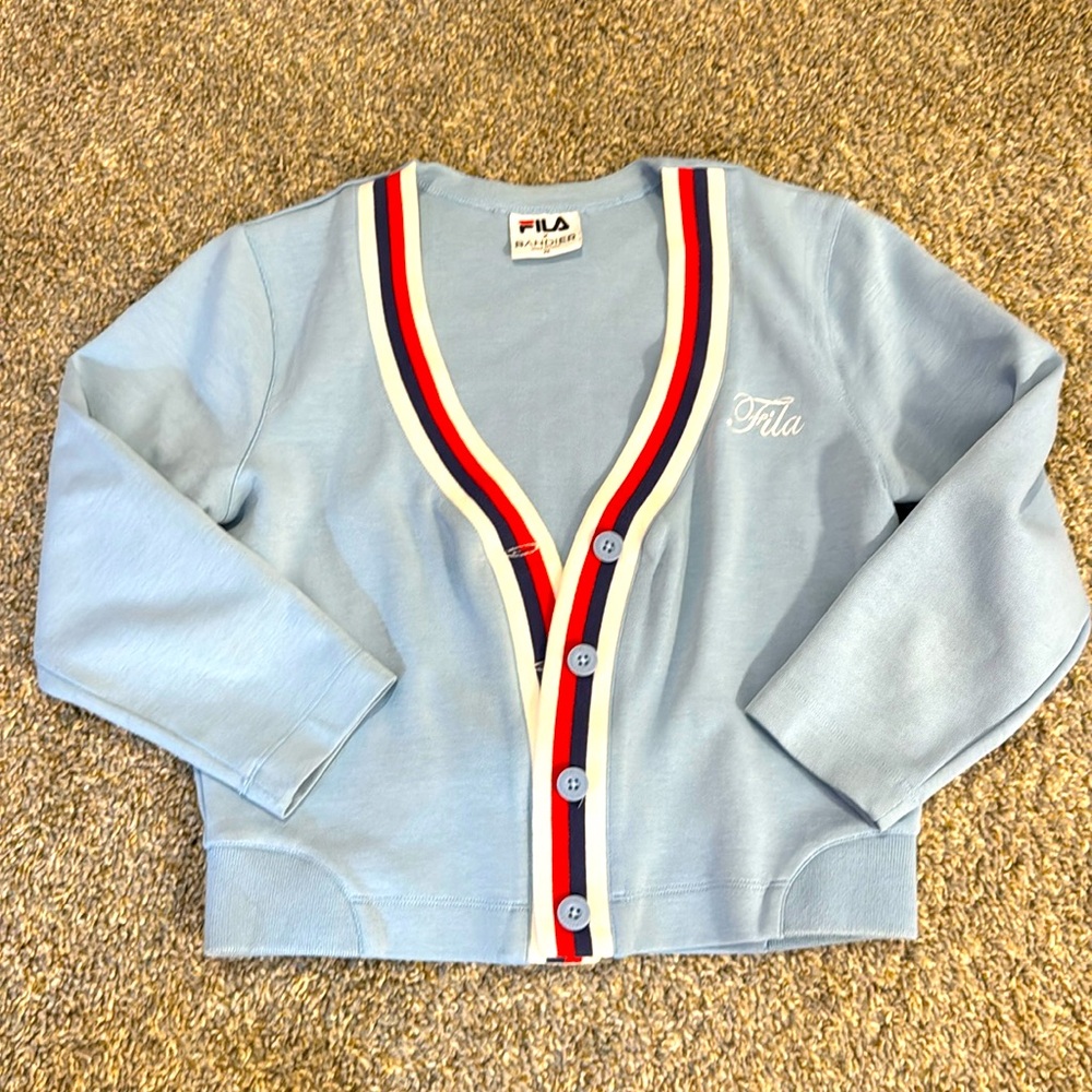 FILA X BANDIER STRIPE CARDIGAN XS